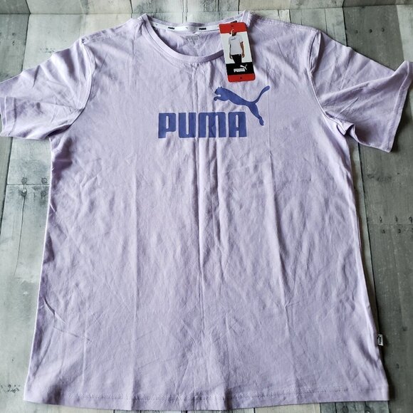 NWT - Puma Ladies' Purple Boyfriend Logo Tee - Size M - Picture 1 of 4